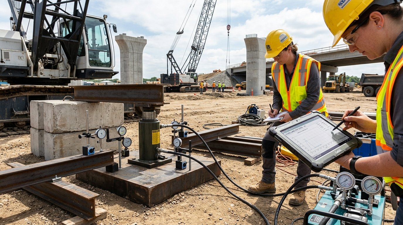 On-Site Plate Load Test & Bearing Capacity Analysis